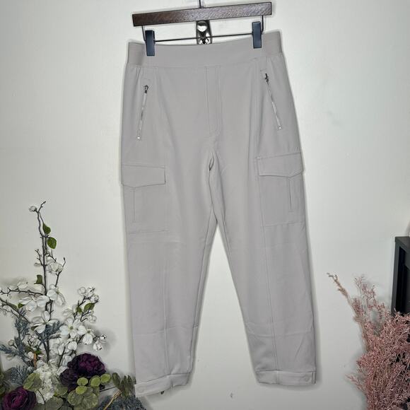 ATHLETA Endless High Rise Cargo Pant Abalone Grey Cream Sz 12 {3R22} - Picture 2 of 6